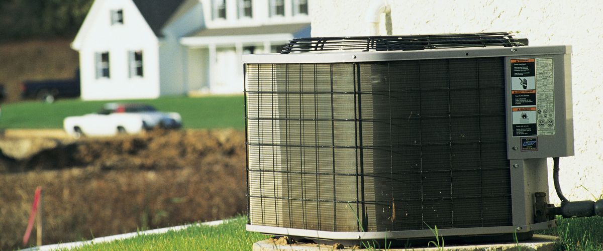 air conditioner pictured outside a home