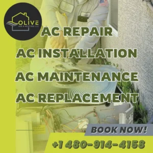 Olive Air Doing AC Maintenance work for one of his clients.