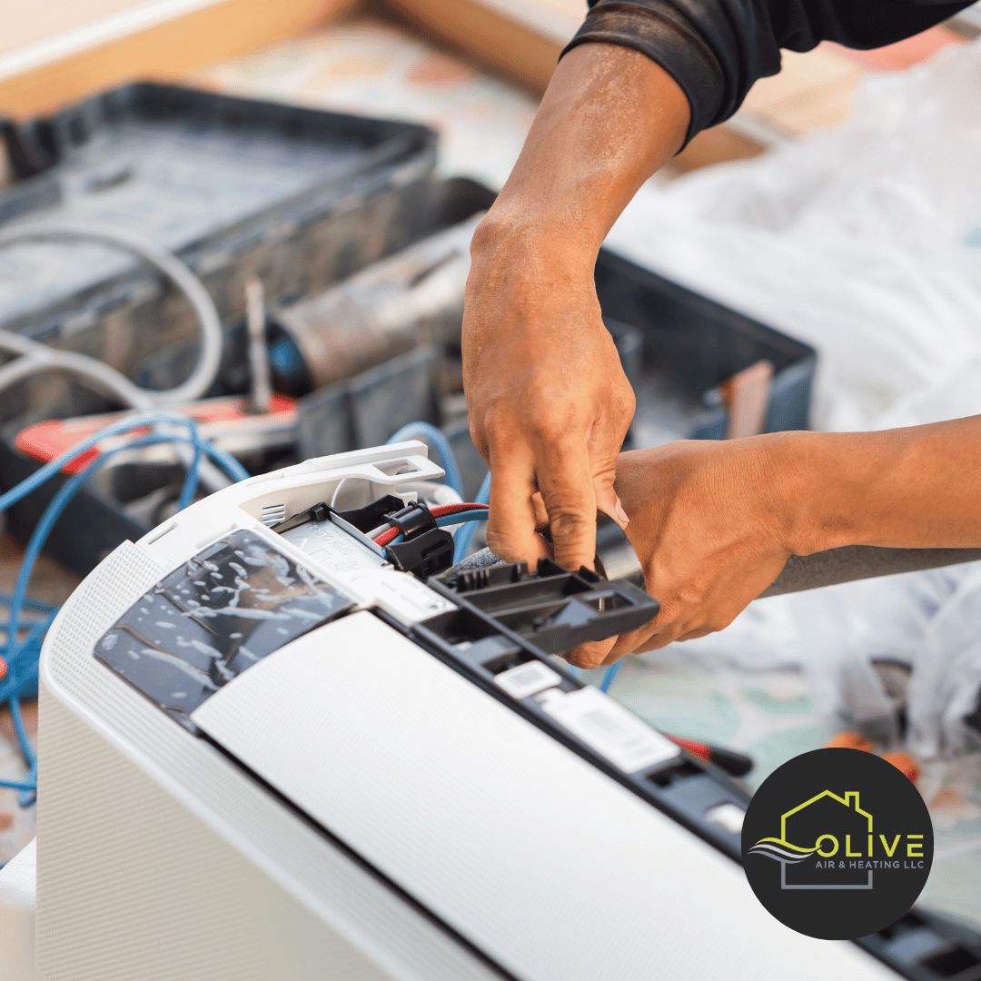 Technician conducting a detailed AC repair service in Gilbert, addressing issues to ensure optimal cooling performance for hot summers.