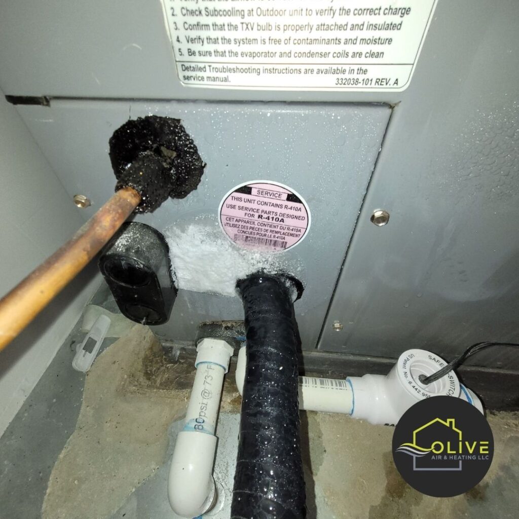 A close-up image of a leaky pipe and damaged wiring in a heating system. These issues can lead to significant energy loss, safety hazards, and reduced system efficiency. Regular HVAC maintenance can help identify and address potential problems before they escalate. Heating Repair