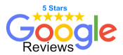 5-Star Google Review Rating from verified google profiles